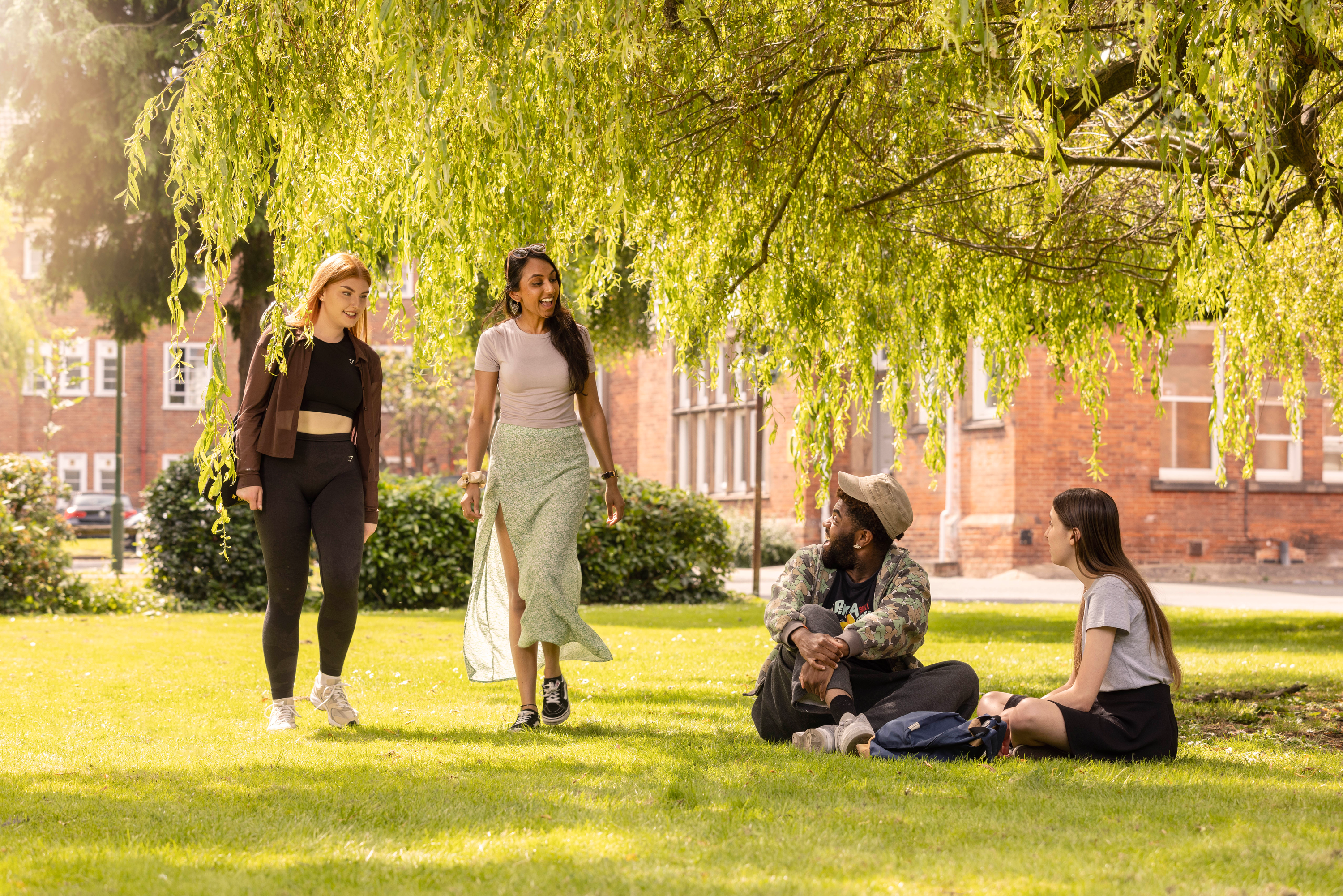 Students on the grounds
