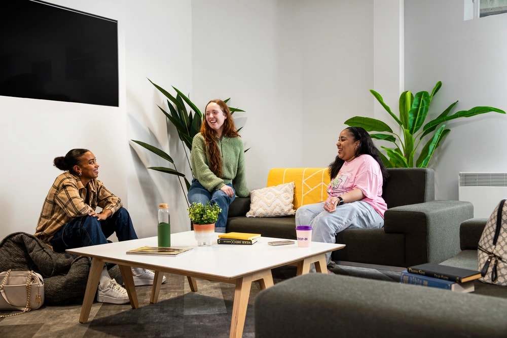 Students in common room at Marketgate