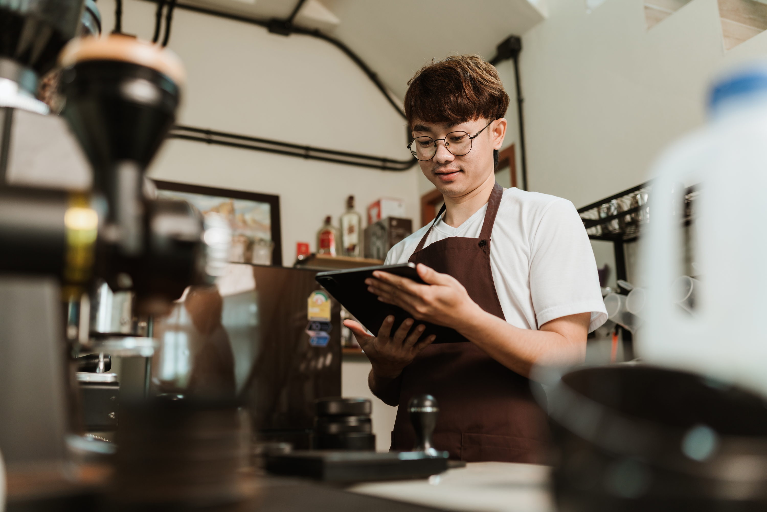 Barista in coffee shop