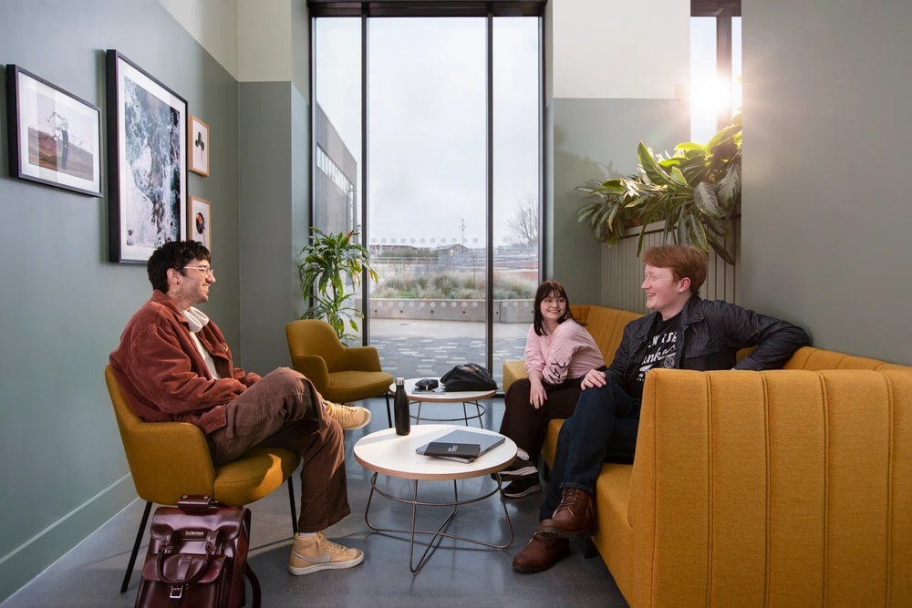 Students in the ground floor study area