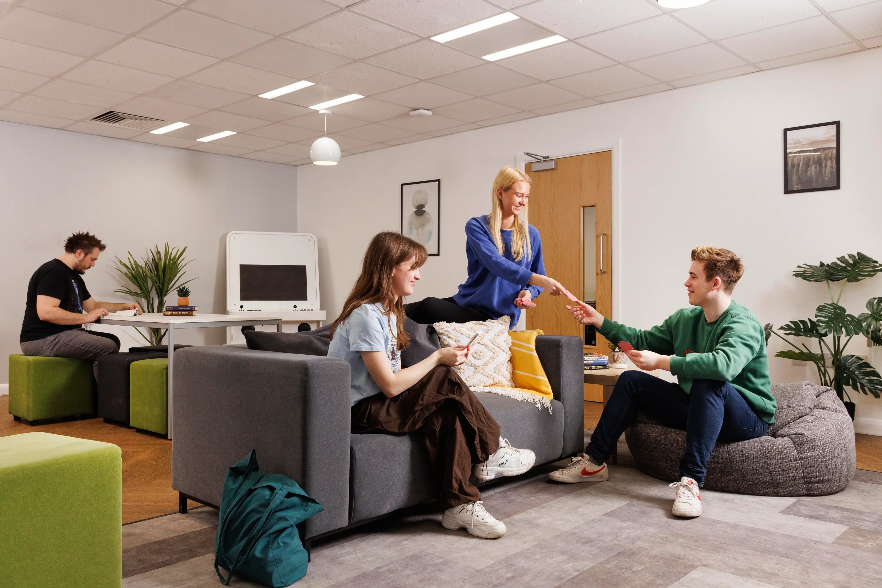 Students in the common room