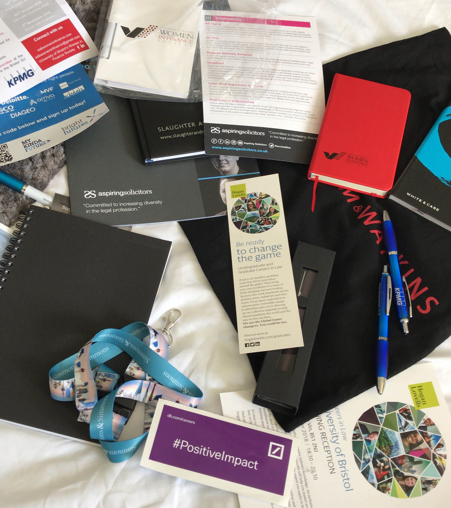 Freebies from career fairs