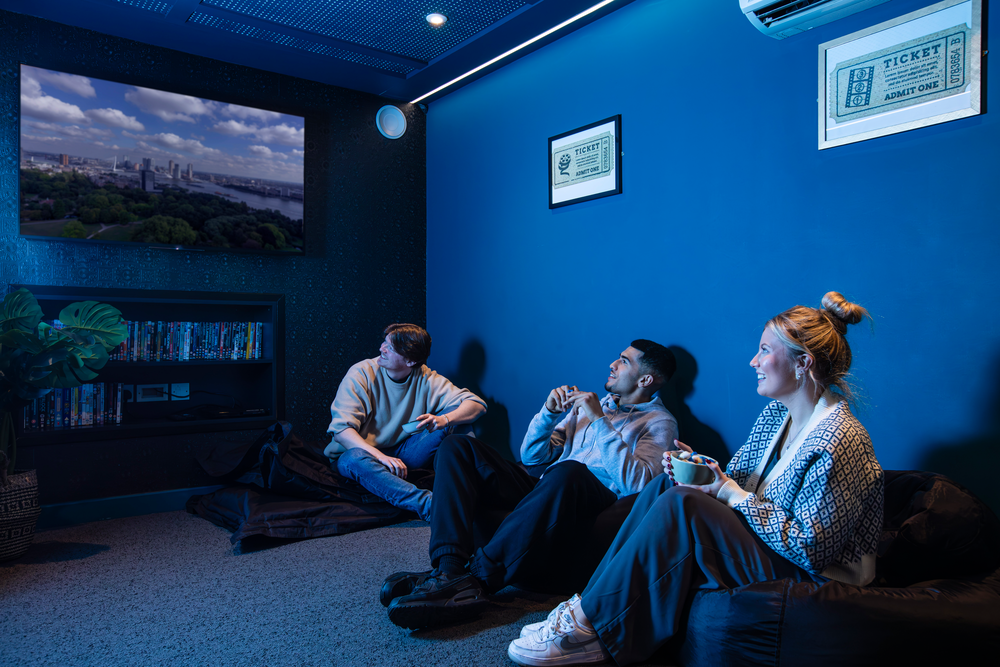 Students in the cinema room