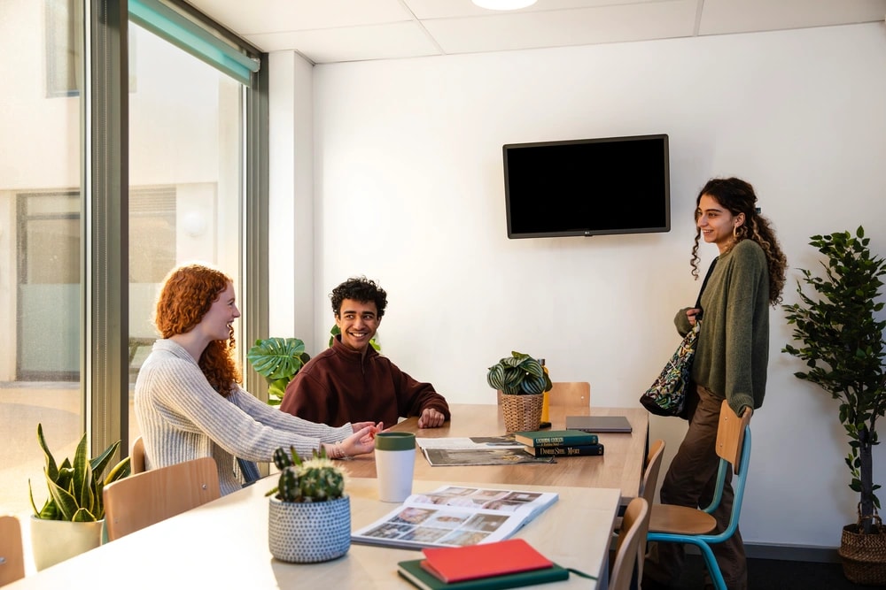 Students using the study room