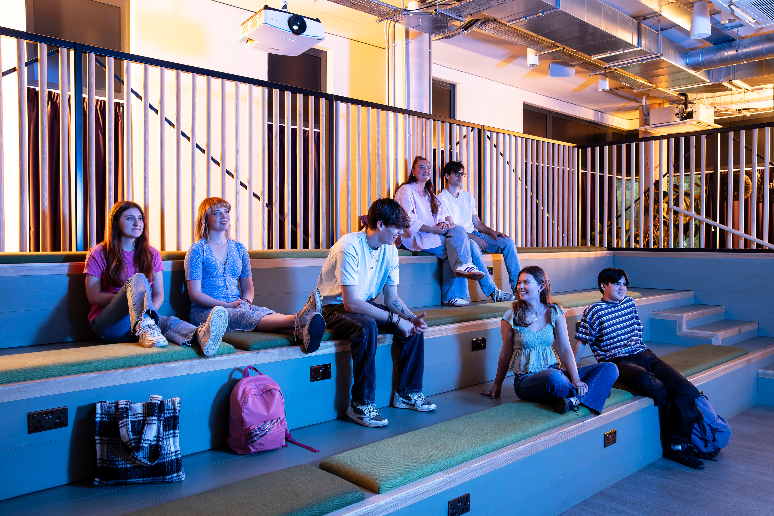 Students in the cinema room