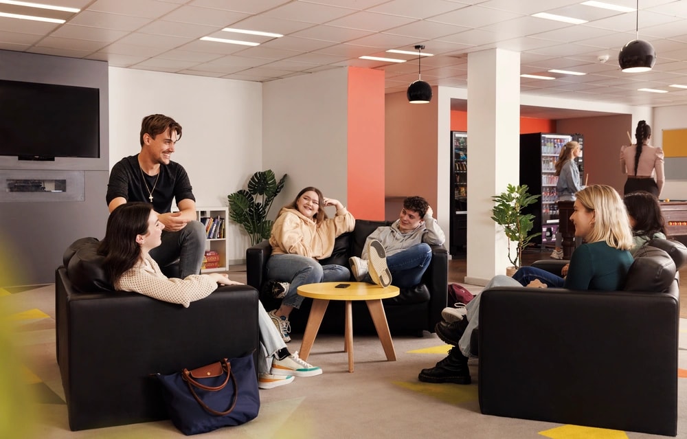 Students in the common room