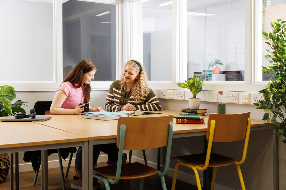 Students in the study area