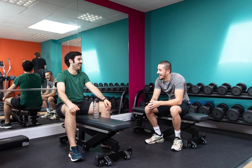 Students in gym at Adam Street Gardens