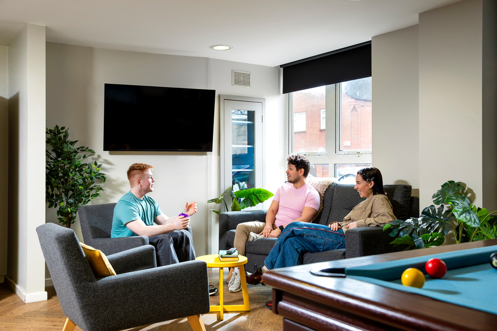 Students in the common room