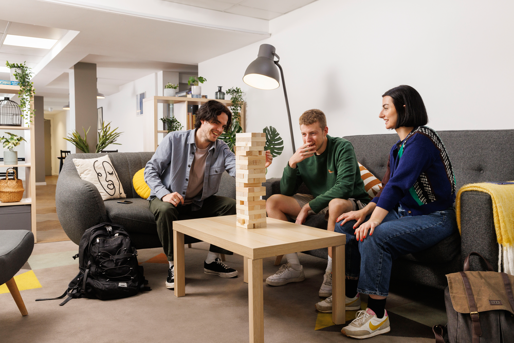 Students in the common room