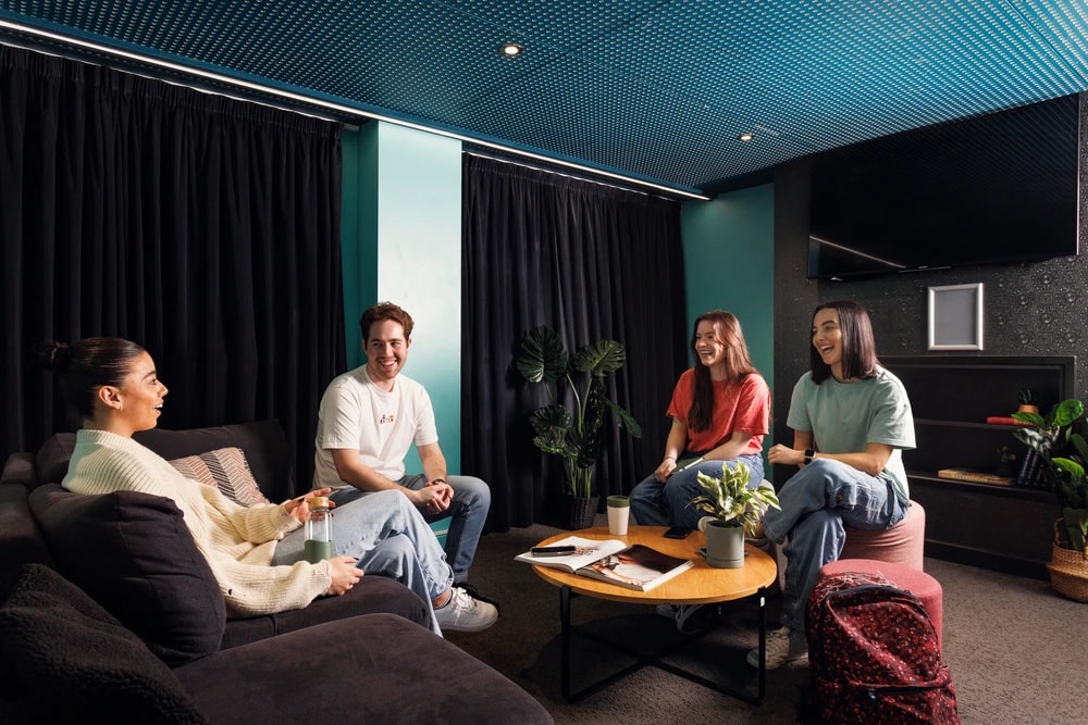 Students in the cinema room