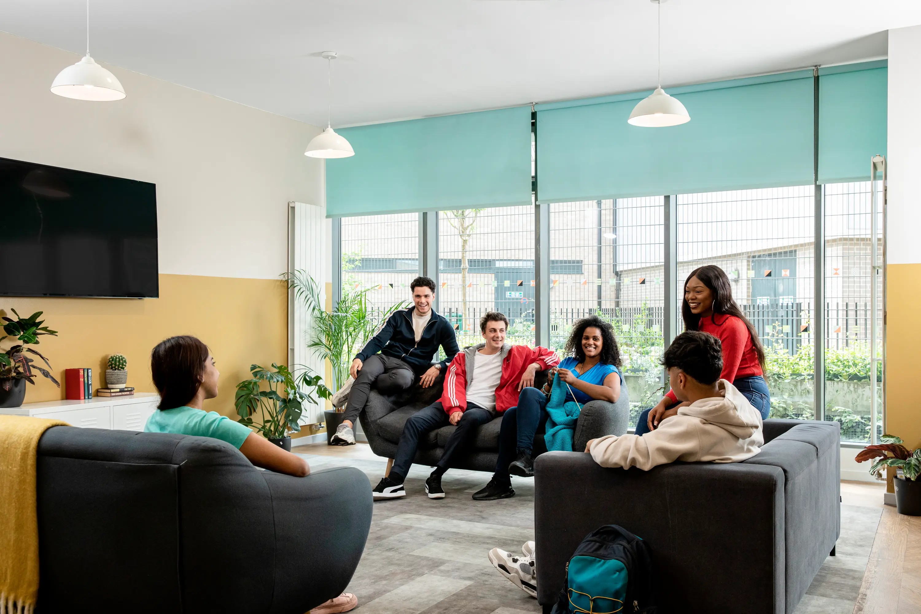 Students in the common room